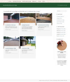 Page d'actualités site artisan