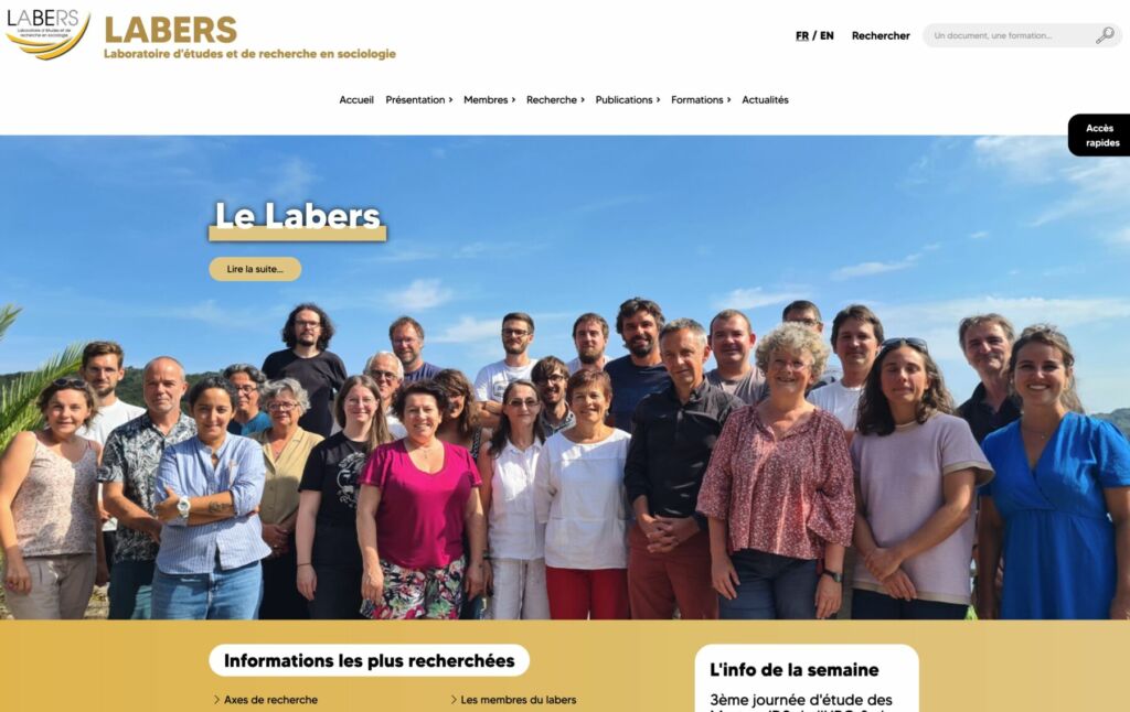 Design web pour le Site web universitaire du LABERS
