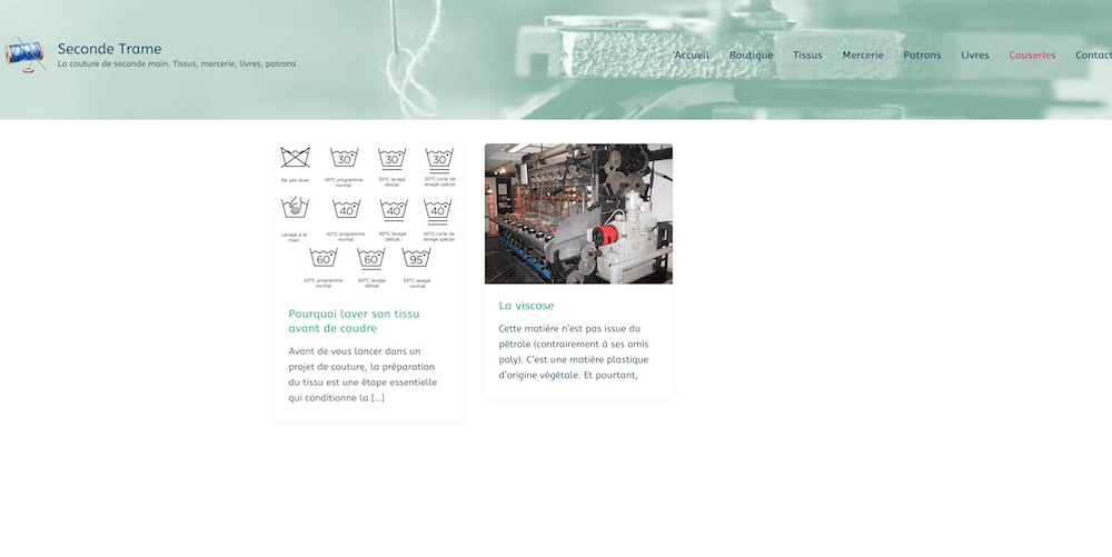 conception page articles marketplace seconde trame